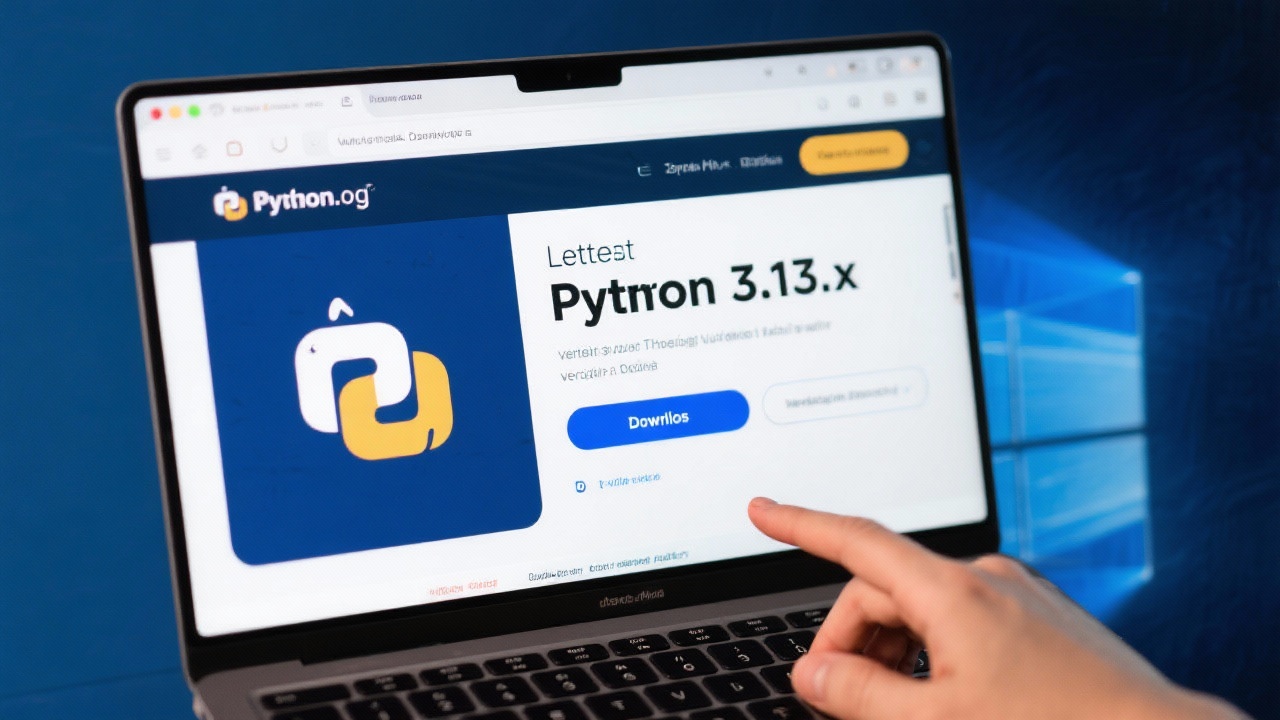 파이썬 공식 홈페이지에서 최신 버전을 다운로드하는 장면